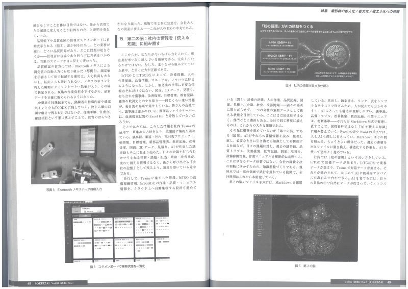 素形材センター誌「素形材」にAI活用事例が掲載されました