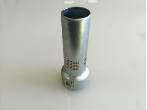 エアバック用チャンバー　SPCE−BN  t＝1.2　精密深絞りの側面に、極小多数穴明け！　円柱真円度：φ24±0.05