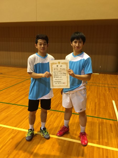 常滑市民バトミントン大会で久野金属工業チームが2位入賞