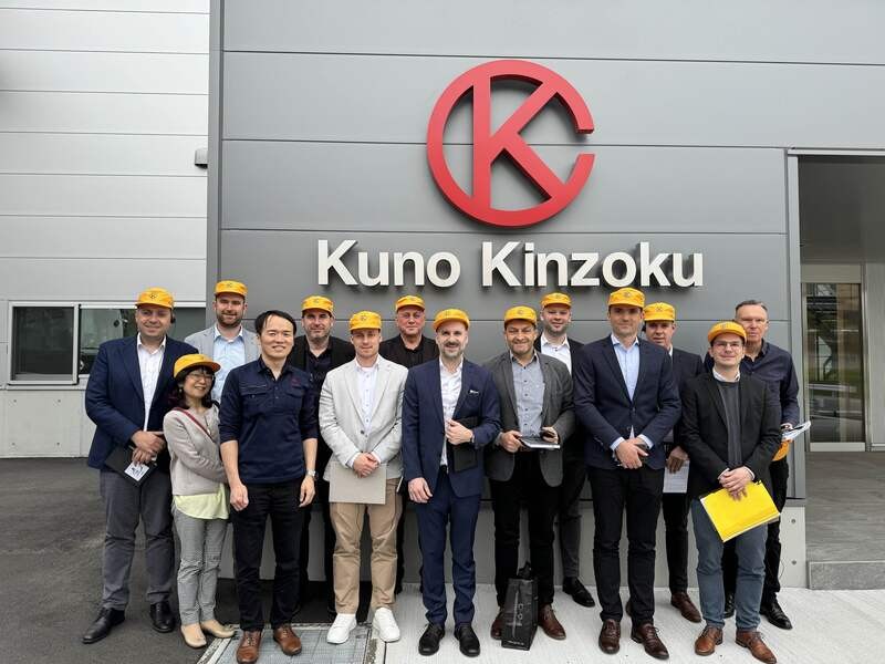 German company Bitzer visited our company to learn about Kuno Kinzoku Industry's management methods.