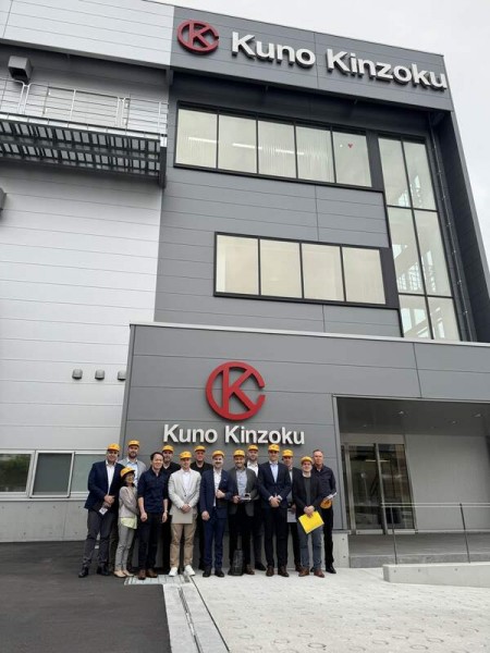 German company Bitzer visited our company to learn about Kuno Kinzoku Industry's management methods.